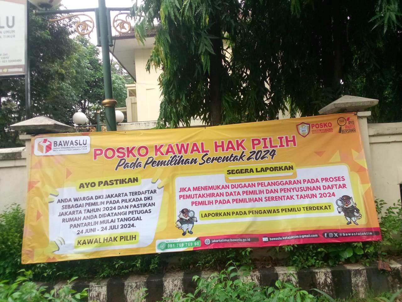 Bawaslu Jakarta Timur Launching Posko Kawal Hak Pilih Pada Pemilihan Serentak 2024