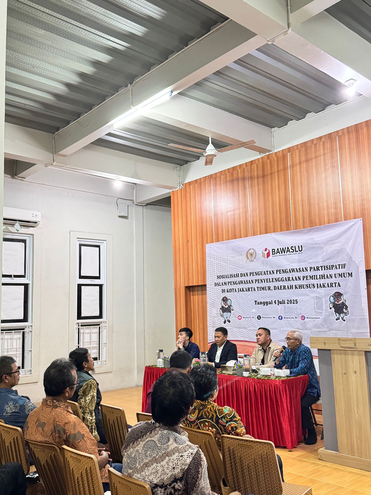 Sosialisasi & Penguatan Pengawasan Partisipatif Dalam Pengawasan Penyelenggaraan Pemilihan Umum di Kota Jakarta Timur