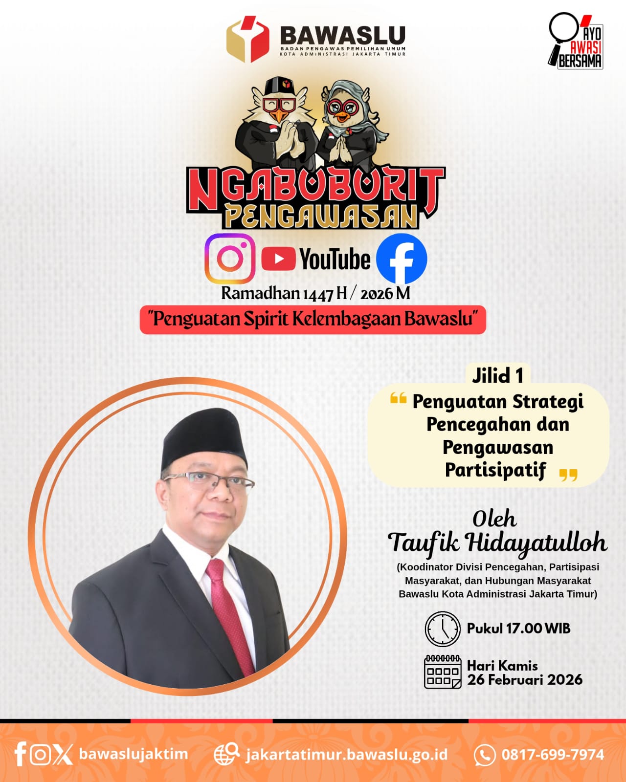 Bawaslu Jaktim Launching Ngabuburit Pengawasan Ramadhan 1447 H